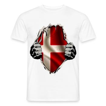 Dänemark unterm Shirt - Männer T-Shirt - Weiß - Vorne - AI Model Male 178 dark (178cm)