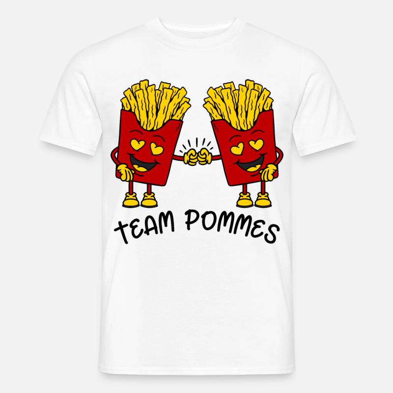 Frites d’équipe - T-shirt homme - blanc