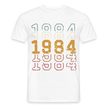 1984 - T-shirt homme - blanc - Devant - AI Model Male 178 dark (178cm)