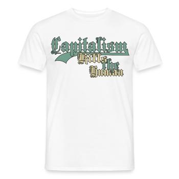 Kapitalismus Tötet das Menschliche - Männer T-Shirt - Weiß - Vorne - AI Model Male 178 dark (178cm)