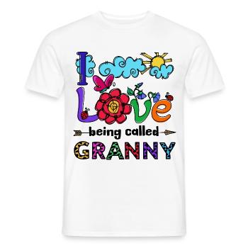 Old Woman Grandmother Grandma Statement Pensioner - Men's T-Shirt - white - Front - AI Model Male 178 dark (178cm)