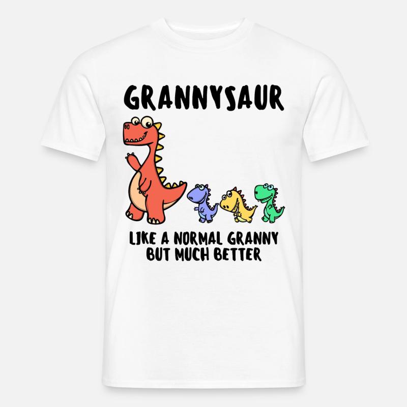 Oma Großmutter Dinosaurier Lustig Statement - Männer T-Shirt - Weiß