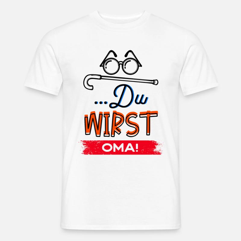Großmutter Statement Oma Brille Sehschwäche Omi - Männer T-Shirt - Weiß