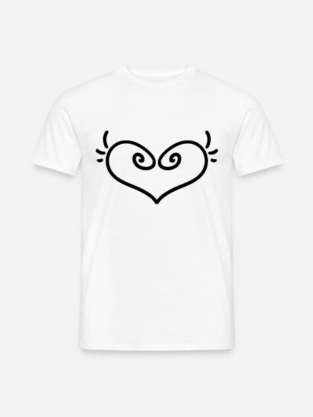 Herz Engel Schutzengel - Männer T-Shirt - Weiß