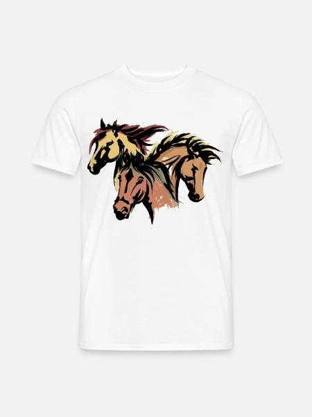 Pferde Hengst Islandpferde Pferdeliebe Isländer - Männer T-Shirt - Weiß
