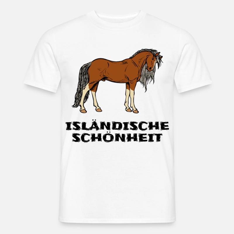 Isländer Pferde Statement Islandpferde Pferdenarr - Männer T-Shirt - Weiß