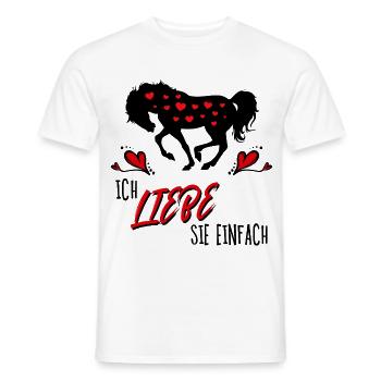 Pferde Herz Statement Isländer Islandpferde - Männer T-Shirt - Weiß - Vorne - AI Model Male 178 dark (178cm)