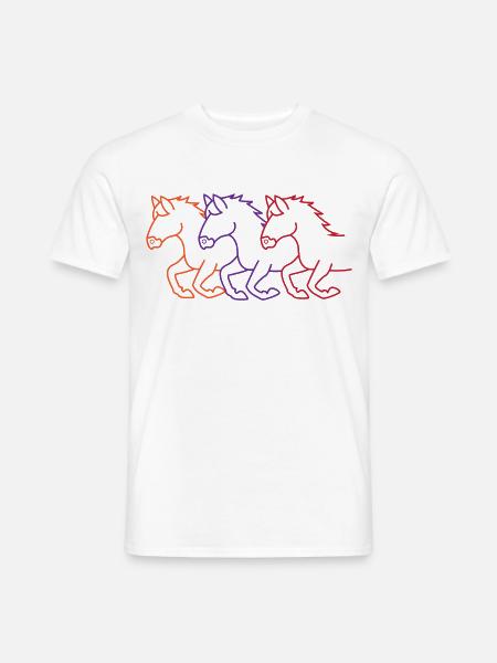 Pferdenarr Pferdeliebe Islandpferde Pferde Galopp - Männer T-Shirt - Weiß