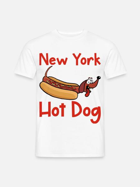 New Yorker Hotdog - Männer T-Shirt - Weiß