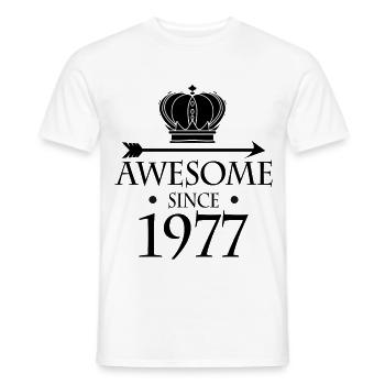 Jahrgang 1977 - Fantastisch seit 1977 - Männer T-Shirt - Weiß - Vorne - AI Model Male 178 dark (178cm)