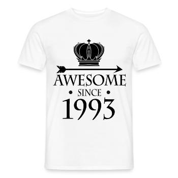 Né en 1993 - Fantastique depuis 1993 - T-shirt homme - blanc - Devant - AI Model Male 178 dark (178cm)