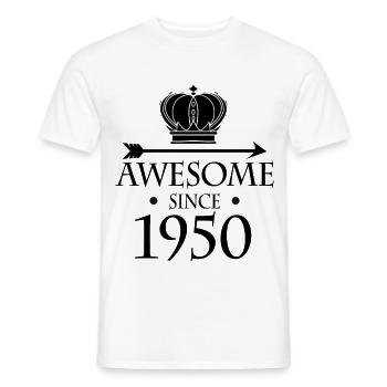 Born in 1950 - Fantastic since 1950 - Men's T-Shirt - white - Front - AI Model Male 178 dark (178cm)
