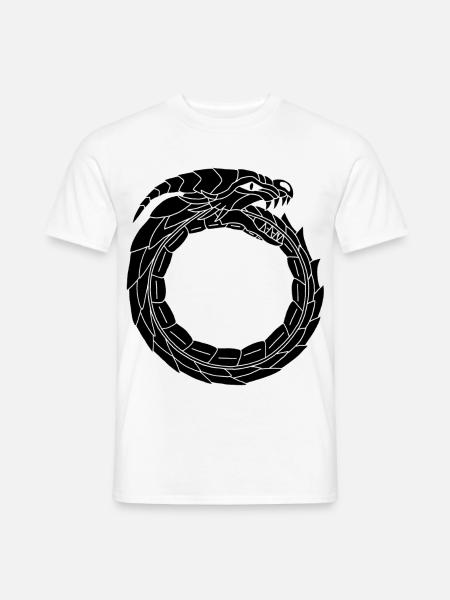 Devouring Black Dragon - Men's T-Shirt - white