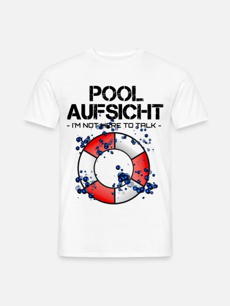 Aufsicht Rettungsschwimmer - Männer T-Shirt - Weiß