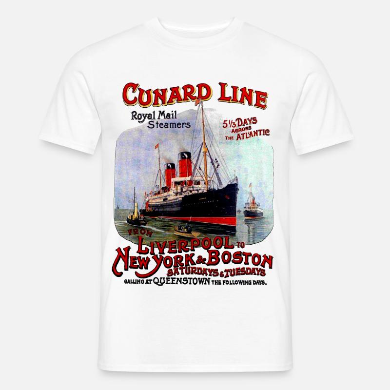 LINER TRANSATLANTIC CREATION LOUIS RUNEMBERG - Männer T-Shirt - Weiß