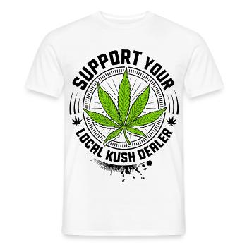 Kiffen - Legalize it - 420 - Weed Hanf & Cannabis - Männer T-Shirt - Weiß - Vorne - AI Model Male 178 dark (178cm)