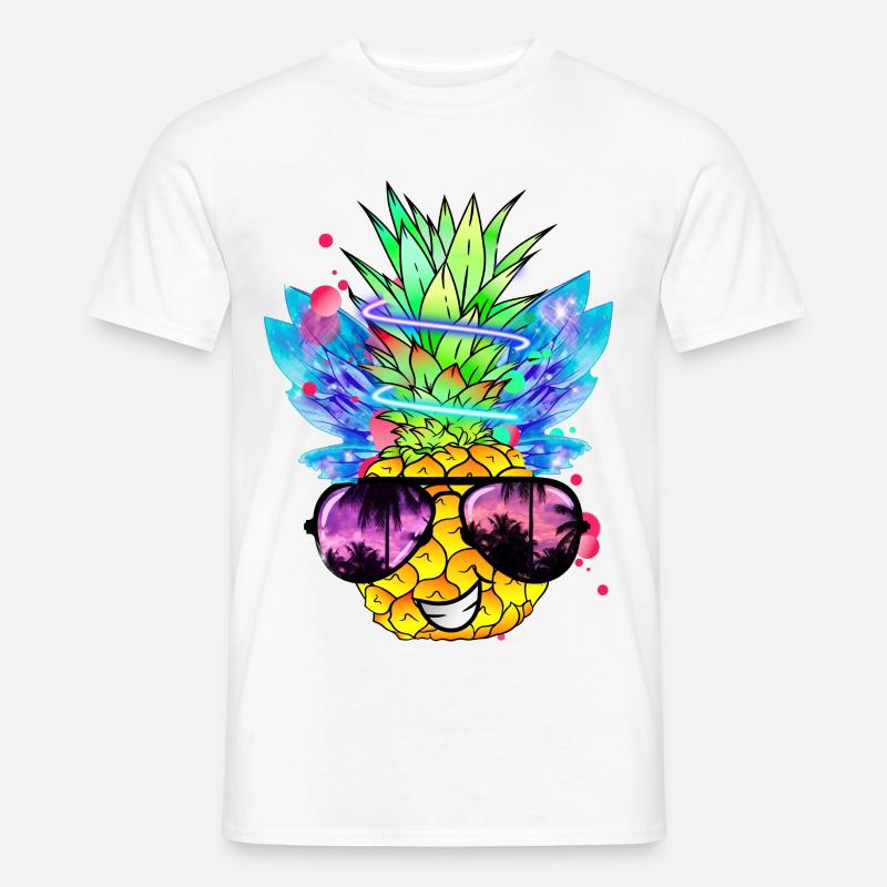 Ananas Kunst - Männer T-Shirt - Weiß