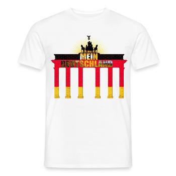 Germany Brandenburg Gate Black Red Gold - Men's T-Shirt - white - Front - AI Model Male 178 dark (178cm)