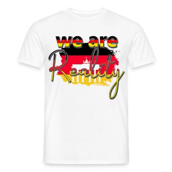 Wir sind Realität - Brandenburger Tor - Männer T-Shirt - Weiß - Vorne - AI Model Male 178 dark (178cm)