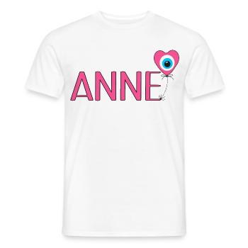 Anne mit Nazar Luftballon - Männer T-Shirt - Weiß - Vorne - AI Model Male 178 dark (178cm)
