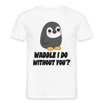 Déclaration d’oiseau froid Manchot animal pôle Sud - T-shirt homme - blanc - Devant - AI Model Male 178 dark (178cm)