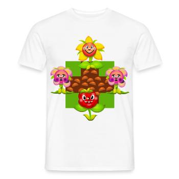 Jardinier amateur - T-shirt homme - blanc - Devant - AI Model Male 178 dark (178cm)