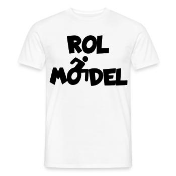 Every wheelchair user is a role model # - Men's T-Shirt - white - Front - AI Model Male 178 dark (178cm)