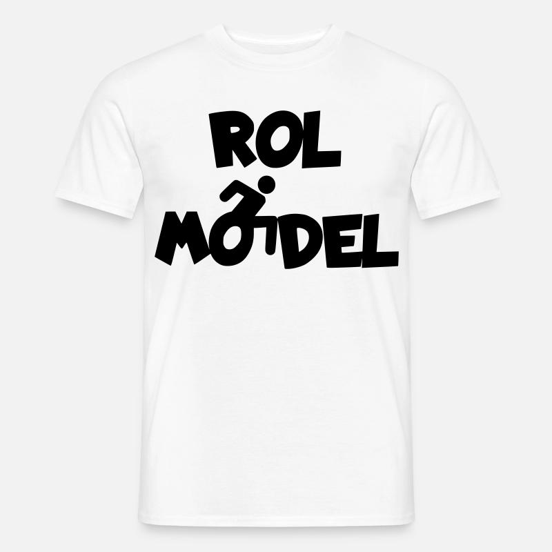 Jeder Rollstuhlfahrer ist ein Vorbild # - Männer T-Shirt - Weiß