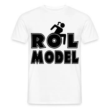 Every wheelchair user is a role model. Wife* - Men's T-Shirt - white - Front - AI Model Male 178 dark (178cm)