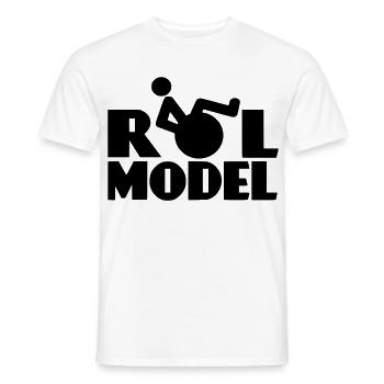 Every wheelchair user is a role model * - Men's T-Shirt - white - Front - AI Model Male 178 dark (178cm)