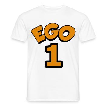 Ego One Orange on Black - Men's T-Shirt - white - Front - AI Model Male 178 dark (178cm)