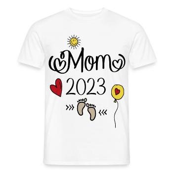 May 2023 - Men's T-Shirt - white - Front - AI Model Male 178 dark (178cm)