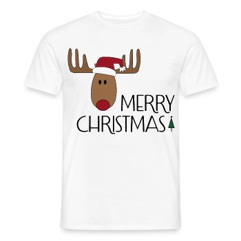 Merry Christmas - Men's T-Shirt - white - Front - AI Model Male 178 dark (178cm)