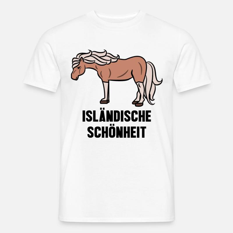 Pferde Islandpferde Statement Pferdenarr - Männer T-Shirt - Weiß