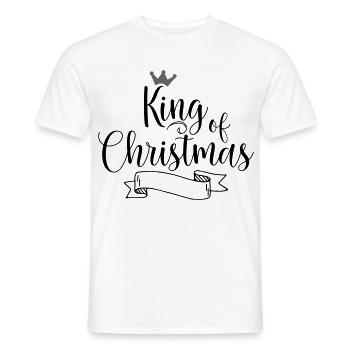 King of Christmas - Men's T-Shirt - white - Front - AI Model Male 178 dark (178cm)