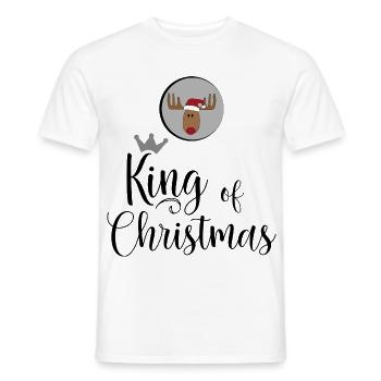 King of Christmas - Men's T-Shirt - white - Front - AI Model Male 178 dark (178cm)
