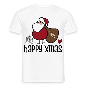 Festlicher Weihnachts-Santa - Männer T-Shirt - Weiß - Vorne - AI Model Male 178 dark (178cm)