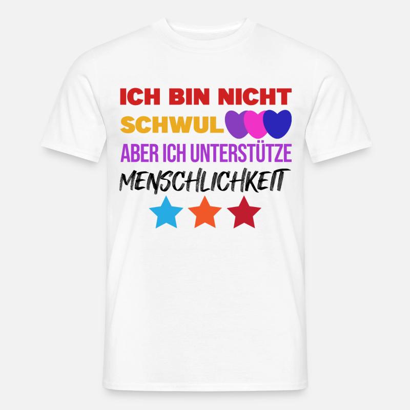 Lesbisch Lgbt Gleichberechtigung Statement Herz - Männer T-Shirt - Weiß