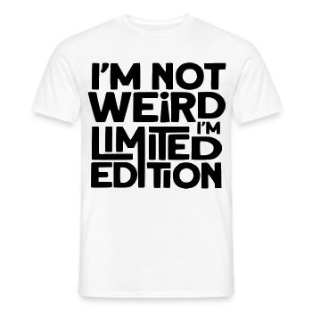 Je ne suis pas bizarre, je suis une édition limitée # - T-shirt homme - blanc - Devant - AI Model Male 178 dark (178cm)