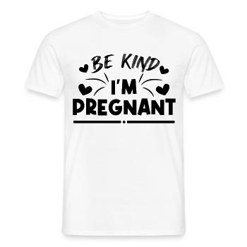 Parents Pregnancy Pregnant Statement Heart - Men's T-Shirt - white - Front - AI Model Male 178 dark (178cm)