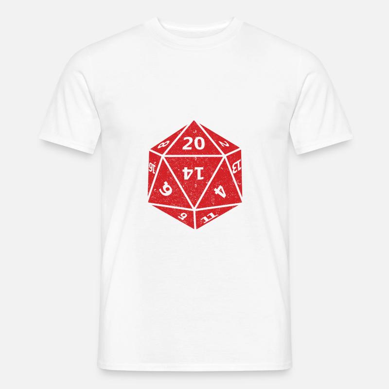 Dungeons Dice RPG Dragons THIS IS HOW I ROLL - Männer T-Shirt - Weiß