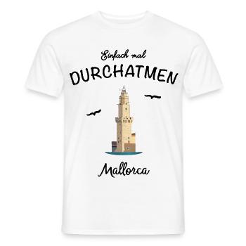 Mallorca, Einfach mal Durchatmen - Männer T-Shirt - Weiß - Vorne - AI Model Male 178 dark (178cm)