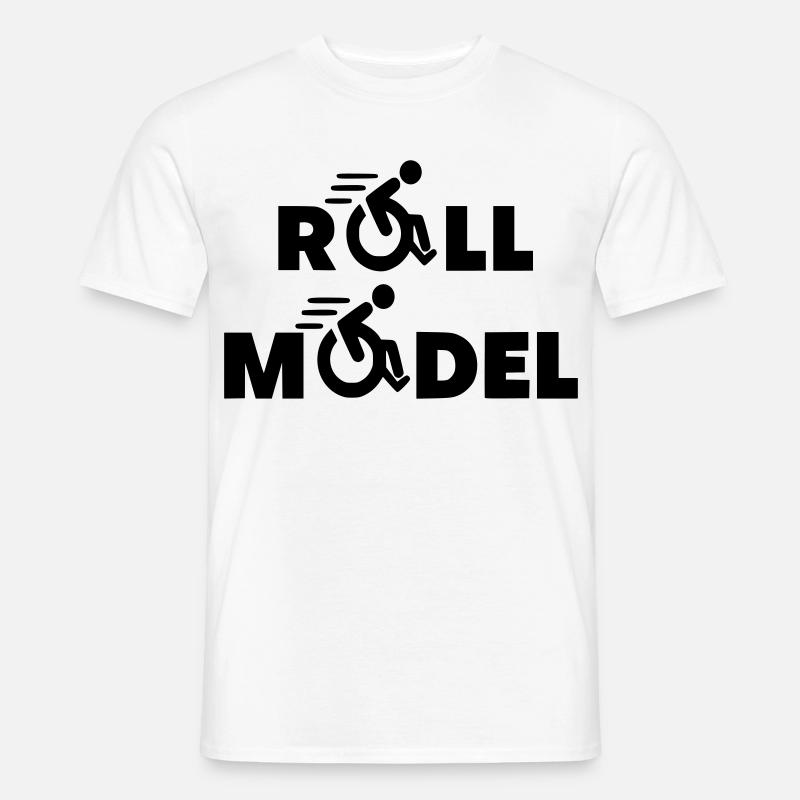 Jeder Rollstuhlfahrer ist ein Vorbild * - Männer T-Shirt - Weiß