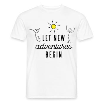 Adventure or new beginning - Men's T-Shirt - white - Front - AI Model Male 178 dark (178cm)