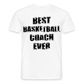 Meilleur entraîneur de basket-ball de tous les temps - T-shirt homme - blanc - Devant - AI Model Male 178 dark (178cm)