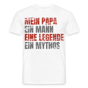 Papa Legende Mythos Grunge - Männer T-Shirt - Weiß - Vorne - AI Model Male 178 dark (178cm)