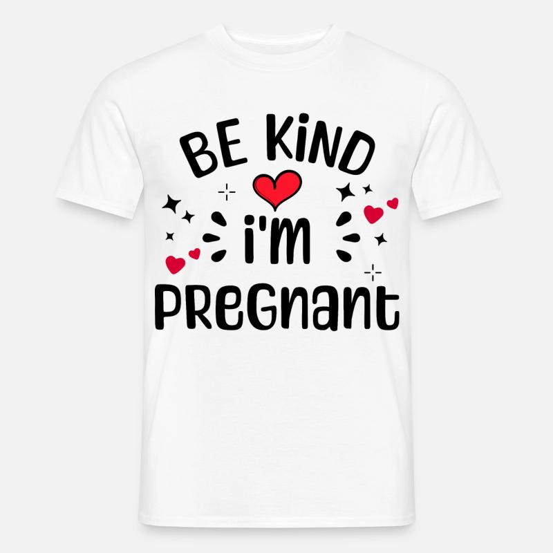 Herz Schwangerschaft Schwanger Statement Mutter - Männer T-Shirt - Weiß