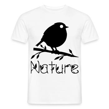Die Natur wacht auf (schwarz) - Männer T-Shirt - Weiß - Vorne - AI Model Male 178 dark (178cm)