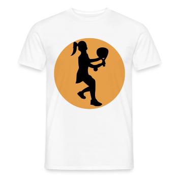 Schläger Bälle Trainer Padel Spieler Training - Männer T-Shirt - Weiß - Vorne - AI Model Male 178 dark (178cm)