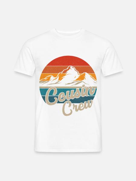Cousin Crew Camping Outdoor Sunset Summer Camping - Männer T-Shirt - Weiß